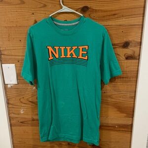 Nike Green and Orange Men's Shirt